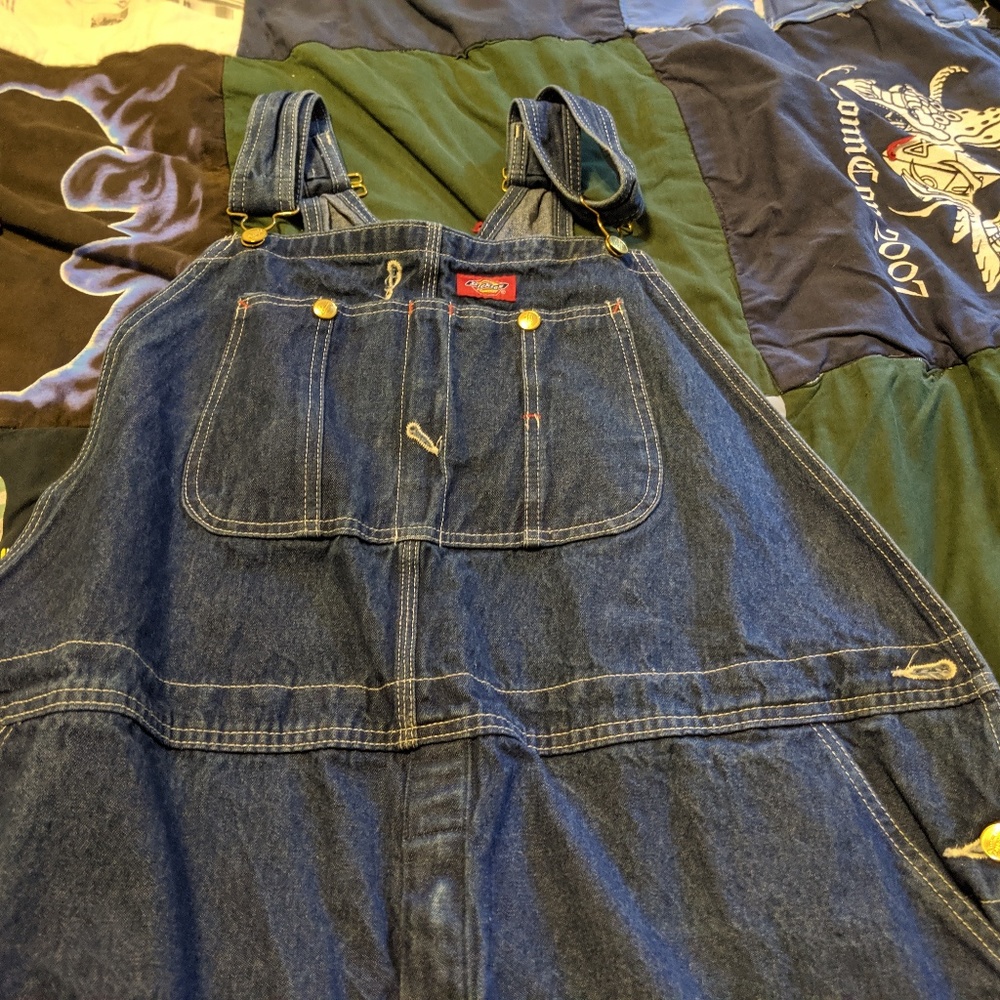 Dickie's denim overalls 44x34